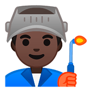 👨🏿‍🏭 Emoji Fabrikarbeiter: dunkle Hautfarbe Google Android 8.0.