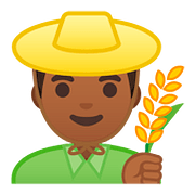 Emoji 👨🏾‍🌾 Contadino: Carnagione Abbastanza Scura su Google Android 8.0.