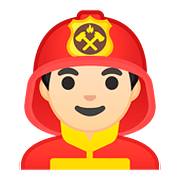 Émoji 👨🏻‍🚒 Pompier Homme : Peau Claire sur Google Android 8.0.