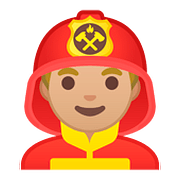 👨🏼‍🚒 Emoji Bombeiro: Pele Morena Clara na Google Android 8.0.