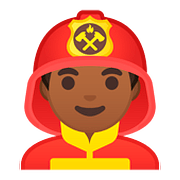 👨🏾‍🚒 Emoji Bombero: Tono De Piel Oscuro Medio en Google Android 8.0.