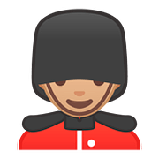 💂🏼‍♂️ Emoji Guardia Hombre: Tono De Piel Claro Medio en Google Android 8.0.