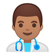 👨🏽‍⚕️ Emoji Homem Profissional Da Saúde: Pele Morena na Google Android 8.0.