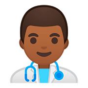 👨🏾‍⚕️ Emoji Arzt: mitteldunkle Hautfarbe Google Android 8.0.