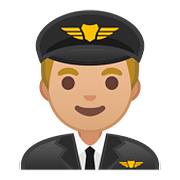 Emoji 👨🏼‍✈️ Pilota Uomo: Carnagione Abbastanza Chiara su Google Android 8.0.