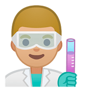 👨🏼‍🔬 Emoji Cientista Homem: Pele Morena Clara na Google Android 8.0.