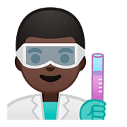👨🏿‍🔬 Emoji Científico: Tono De Piel Oscuro en Google Android 8.0.