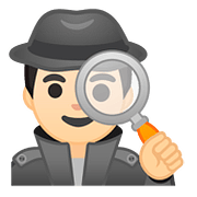 Émoji 🕵🏻‍♂️ Détective Homme : Peau Claire sur Google Android 8.0.