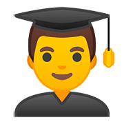 👨‍🎓 Emoji Estudiante Hombre en Google Android 8.0.