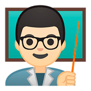 👨🏻‍🏫 Emoji Profesor: Tono De Piel Claro en Google Android 8.0.