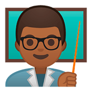 👨🏾‍🏫 Emoji Lehrer: mitteldunkle Hautfarbe Google Android 8.0.