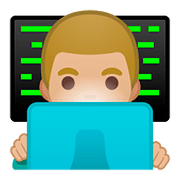 👨🏼‍💻 Emoji Tecnólogo: Tono De Piel Claro Medio en Google Android 8.0.