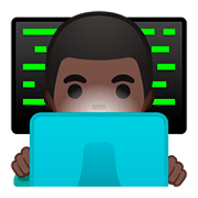 👨🏿‍💻 Emoji Tecnólogo: Tono De Piel Oscuro en Google Android 8.0.