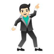 🕺🏻 Emoji tanzender Mann: helle Hautfarbe Google Android 8.0.