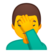 🤦‍♂️ Emoji sich an den Kopf fassender Mann Google Android 8.0.