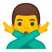 🙅‍♂️ Emoji Hombre Haciendo El Gesto De «no» en Google Android 8.0.