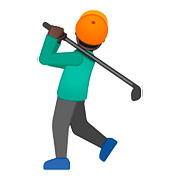 🏌🏿‍♂️ Emoji Hombre Jugando Al Golf: Tono De Piel Oscuro en Google Android 8.0.