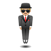 Emoji 🕴🏼 Uomo Con Completo Che Levita: Carnagione Abbastanza Chiara su Google Android 8.0.