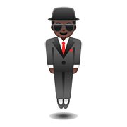 🕴🏿 Emoji Homem De Terno Levitando: Pele Escura na Google Android 8.0.