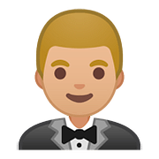 Emoji 🤵🏼 Persona In Smoking: Carnagione Abbastanza Chiara su Google Android 8.0.