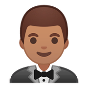 Emoji 🤵🏽 Persona In Smoking: Carnagione Olivastra su Google Android 8.0.