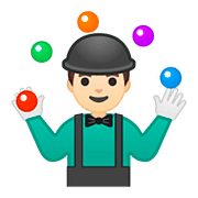 Emoji 🤹🏻‍♂️ Giocoliere Uomo: Carnagione Chiara su Google Android 8.0.