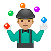 🤹🏼‍♂️ Emoji Jongleur: mittelhelle Hautfarbe Google Android 8.0.