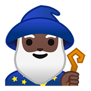 🧙🏿‍♂️ Emoji Homem Mago: Pele Escura na Google Android 8.0.