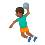 Émoji 🤾🏾‍♂️ Handballeur : Peau Mate sur Google Android 8.0.