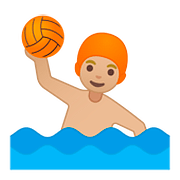 🤽🏼‍♂️ Emoji Homem Jogando Polo Aquático: Pele Morena Clara na Google Android 8.0.