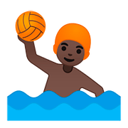 🤽🏿‍♂️ Emoji Wasserballspieler: dunkle Hautfarbe Google Android 8.0.