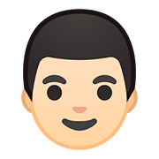 Emoji 👨🏻 Uomo: Carnagione Chiara su Google Android 8.0.