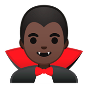 Emoji 🧛🏿‍♂️ Vampiro Uomo: Carnagione Scura su Google Android 8.0.