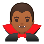 🧛🏾‍♂️ Emoji männlicher Vampir: mitteldunkle Hautfarbe Google Android 8.0.