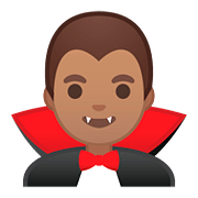 Emoji 🧛🏽‍♂️ Vampiro Uomo: Carnagione Olivastra su Google Android 8.0.