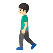 Emoji 🚶🏻‍♂️ Uomo Che Cammina: Carnagione Chiara su Google Android 8.0.