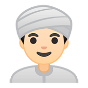 👳🏻‍♂️ Emoji Homem Com Turbante: Pele Clara na Google Android 8.0.