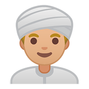 👳🏼‍♂️ Emoji Homem Com Turbante: Pele Morena Clara na Google Android 8.0.