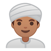Émoji 👳🏽‍♂️ Homme En Turban : Peau Légèrement Mate sur Google Android 8.0.