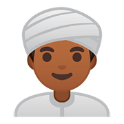 👳🏾‍♂️ Emoji Mann mit Turban: mitteldunkle Hautfarbe Google Android 8.0.