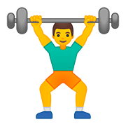 🏋️‍♂️ Emoji Hombre Levantando Pesas en Google Android 8.0.