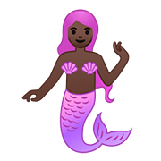 🧜🏿 Emoji Persona Sirena: Tono De Piel Oscuro en Google Android 8.0.