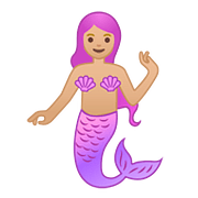 Émoji 🧜🏼 Créature Aquatique : Peau Moyennement Claire sur Google Android 8.0.