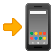 Emoji 📲 Telefono Cellulare Con Freccia su Google Android 8.0.