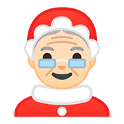 Emoji 🤶🏻 Mamma Natale: Carnagione Chiara su Google Android 8.0.