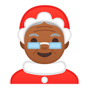 Emoji 🤶🏾 Mamma Natale: Carnagione Abbastanza Scura su Google Android 8.0.