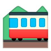 🚞 Emoji Estrada De Ferro Na Montanha na Google Android 8.0.