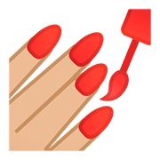 Emoji 💅🏼 Smalto Per Unghie: Carnagione Abbastanza Chiara su Google Android 8.0.