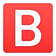 🅱️ Emoji Großbuchstabe B in rotem Quadrat Google Android 8.0.