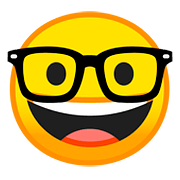 Emoji 🤓 Faccina Nerd su Google Android 8.0.